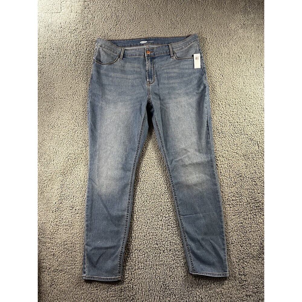 Old Navy Jeans Women 16 Super Skinny Mid Rise Denim Pants Boho Chic‎ Casual